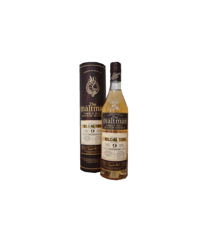 Fles The Maltman Kildalton 9 Years Old 2008, enkel vat gebotteld door The Maltman uit Glasgow, op voorraad bij slijterij t Bockje in Bathmen