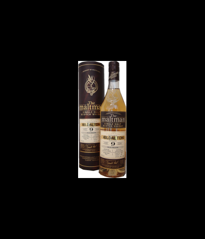 Fles The Maltman Kildalton 9 Years Old 2008, enkel vat gebotteld door The Maltman uit Glasgow, op voorraad bij slijterij t Bockje in Bathmen