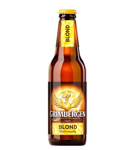 Grimbergen Blond, bier op voorraad bij slijterij t Bockje in Bathmen