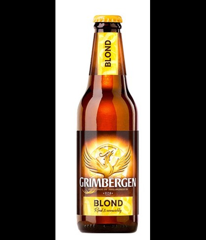 Grimbergen Blond, bier op voorraad bij slijterij t Bockje in Bathmen