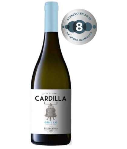 Fles Pellegrino Cardilla Grillo, wijn op voorraad bij slijterij t Bockje in Bathmen