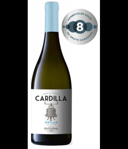 Fles Pellegrino Cardilla Grillo, wijn op voorraad bij slijterij t Bockje in Bathmen