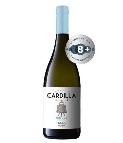 Fles Pellegrino Cardilla Grillo, wijn, op voorraad bij slijterij t Bockje in Bathmen