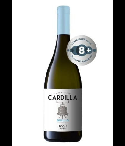Fles Pellegrino Cardilla Grillo, wijn, op voorraad bij slijterij t Bockje in Bathmen