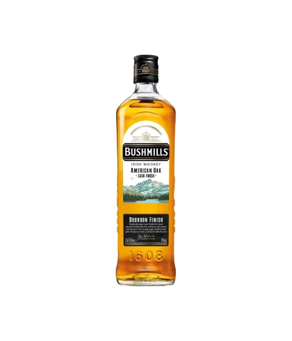 Fles Bushmills American Oak Cask Finish, single malt whisky, op voorraad bij slijterij t Bockje in Bathmen