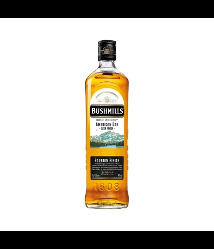 Fles Bushmills American Oak Cask Finish, single malt whisky, op voorraad bij slijterij t Bockje in Bathmen