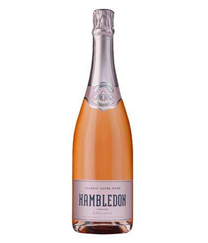 Fles Hambledon Vineyard Classic Cuvée Rosé Brut, wijn op voorraad bij slijterij t Bockje in Bathmen