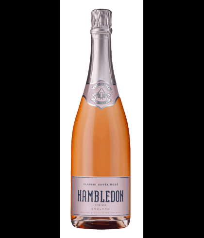 Fles Hambledon Vineyard Classic Cuvée Rosé Brut, wijn op voorraad bij slijterij t Bockje in Bathmen