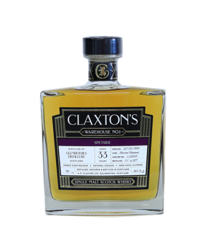 Fles Claxton’s Glenrothes 33 Years Old 1988, single malt whisky, op voorraad bij slijterij t Bockje in Bathmen