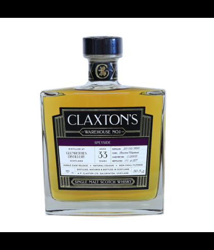 Fles Claxton&rsquo;s Glenrothes 33 Years Old 1988, single malt whisky, op voorraad bij slijterij t Bockje in Bathmen