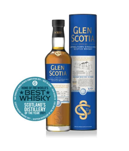 Fles Glen Scotia 22 Years Old Distillery Of The Year Botteling 2022, whisky, op voorraad bij slijterij t Bockje in Bathmen