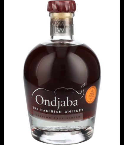 Fles Ondjaba Gravino Cask Finish, whisky, bij slijterij ’t Bockje in Bathmen