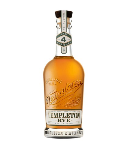 Fles Templeton Rye 4 Years Old, whisky, bij slijterij ’t Bockje in Bathmen