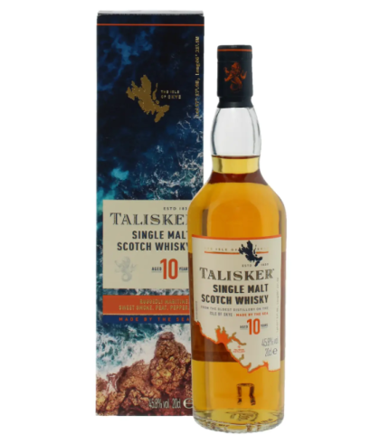 Fles Talisker Whisky 10 yr, whisky, op voorraad bij slijterij t Bockje in Bathmen