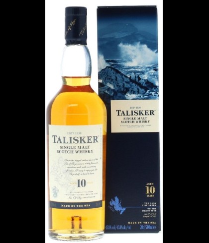 Fles Talisker Whisky 10 yr, whisky, op voorraad bij slijterij t Bockje in Bathmen