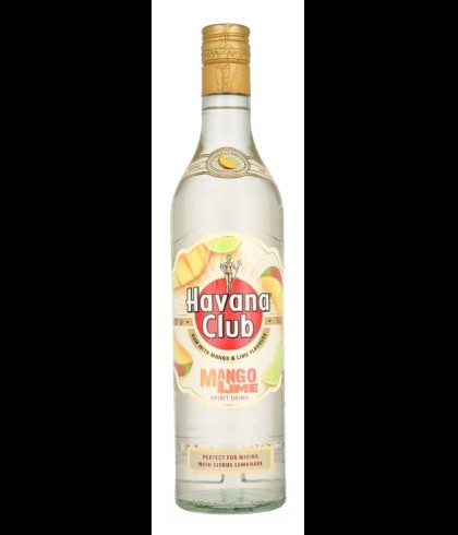 Fles Havana Club Mango Lime, rum, bij slijterij t Bockje in Bathmen