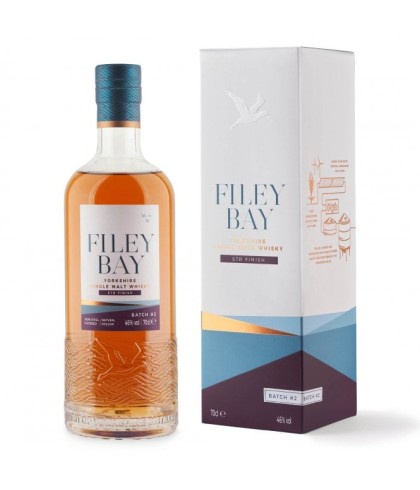 Fles Filey Bay STR Finish Batch 2, single malt whisky, op voorraad bij slijterij t Bockje in Bathmen