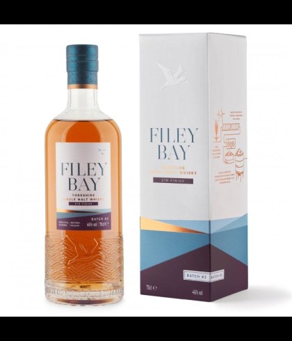 Fles Filey Bay STR Finish Batch 2, single malt whisky, op voorraad bij slijterij t Bockje in Bathmen