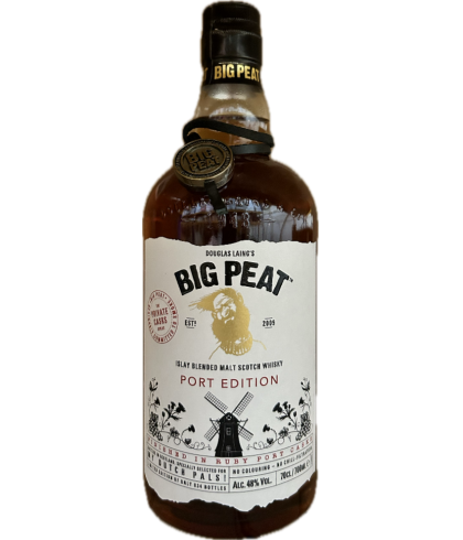 Fles Big Peat Port Cask for Netherlands, single malt whisky, op voorraad bij slijterij t Bockje in Bathmen