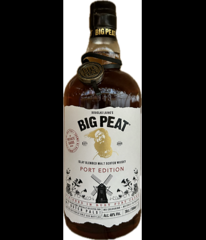 Fles Big Peat Port Cask for Netherlands, single malt whisky, op voorraad bij slijterij t Bockje in Bathmen