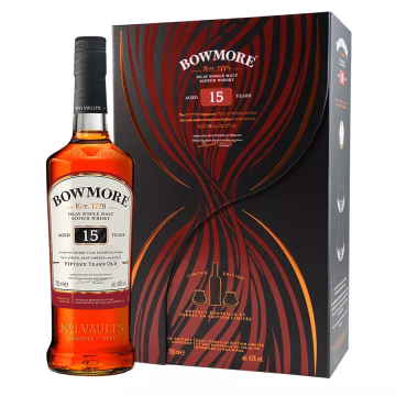 Bowmore 15 Years Old Giftpack + 2 Glazen