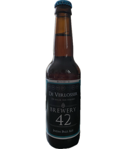Fles Brewery 42 De Verlosser, bier van Brewery 42, bij slijterij t Bockje in Bathmen
