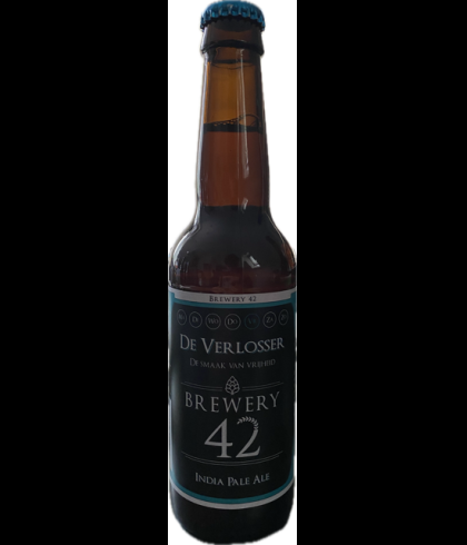 Fles Brewery 42 De Verlosser, bier van Brewery 42, bij slijterij t Bockje in Bathmen