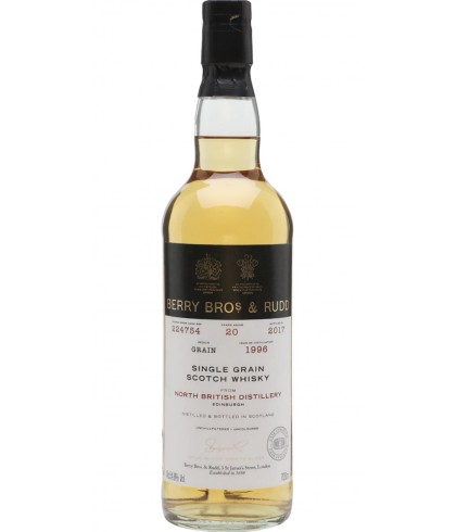 Fles NORTH BRITISH SINGLE GRAIN 1996 20 YEARS OLD CASK 224754 Berry Bros & Rudd, whisky, op voorraad bij slijterij t Bockje in Bathmen