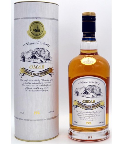 Fles Omar Bourbon Cask, Taiwanese single malt whisky, op voorraad bij slijterij t Bockje in Bathmen