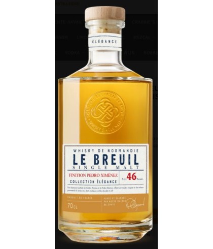 Fles Le Breuil single malt PX finish, whisky, op voorraad bij slijterij ’t Bockje in Bathmen