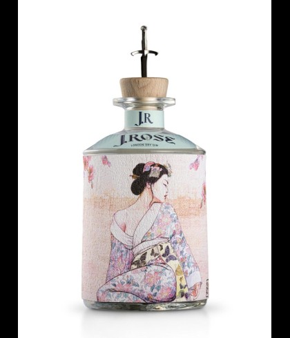 Fles J.Rose London Dry Artisan Gin #8, gin, op voorraad bij slijterij t Bockje in Bathmen