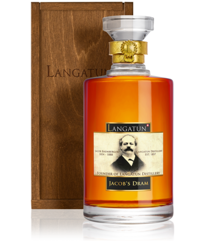 Fles Zwitserse whisky van Langatun, op voorraad bij slijterij t Bockje in Bathmen