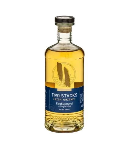Fles Two Stacks Single Malt Double Barrel, whisky, op voorraad bij slijterij ’t Bockje in Bathmen