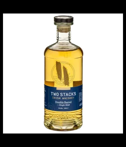 Fles Two Stacks Single Malt Double Barrel, whisky, op voorraad bij slijterij ’t Bockje in Bathmen