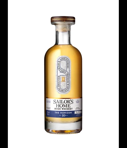 Fles Sailor's Home Irish Whiskey Horizon 10 Years Old, whisky, op voorraad bij slijterij t Bockje in Bathmen