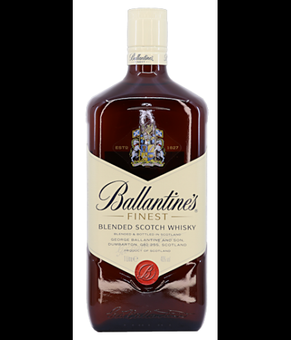 Fles Ballantine&rsquo;s Finest &ndash; literfles, single malt whisky, op voorraad bij slijterij t Bockje in Bathmen