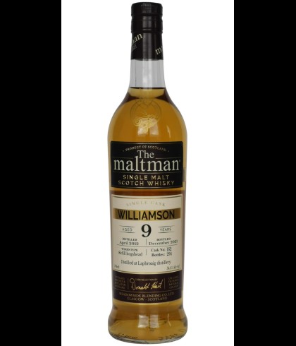 Fles The Maltman Williamson, enkel vat gebotteld door The Maltman uit Glasgow, op voorraad bij slijterij t Bockje in Bathmen