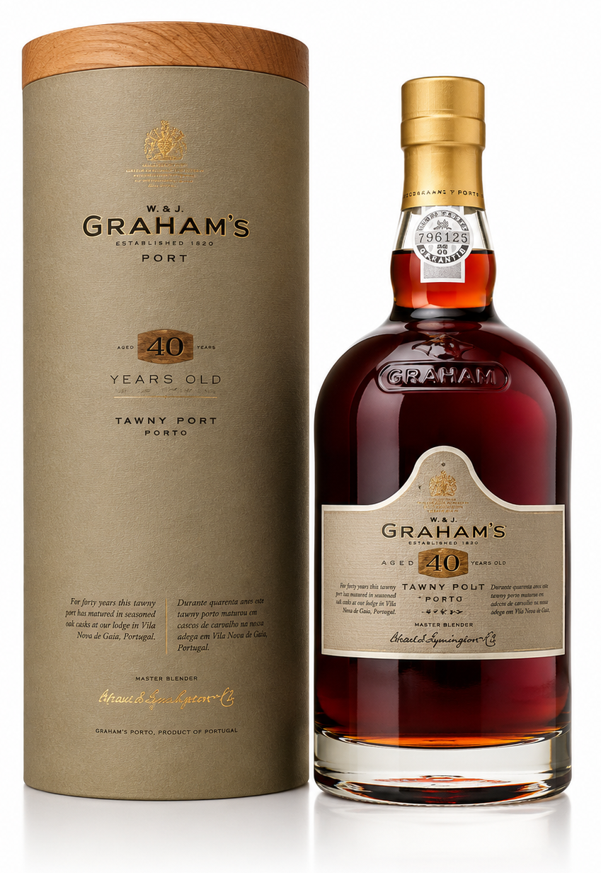 Fles Graham's 40 Years Old Tawny Port, wijn, op voorraad bij slijterij ’t Bockje in Bathmen