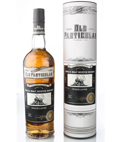 Fles Old Particular Craigellachie Fire 12 Years Old, single malt whisky, op voorraad bij slijterij t Bockje in Bathmen