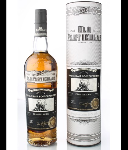 Fles Old Particular Craigellachie Fire 12 Years Old, single malt whisky, op voorraad bij slijterij t Bockje in Bathmen