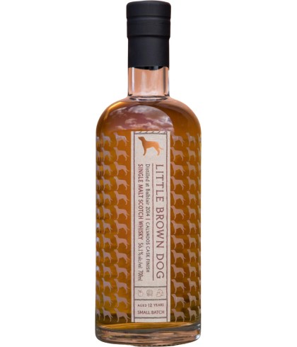 Fles Little Brown Dog Balblair 2014 Calvados Cask Finish, whisky, bij slijterij t Bockje in Bathmen
