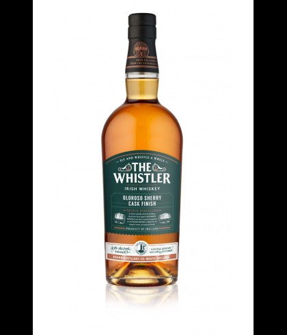 Fles The Whistler Oloroso Sherry Cask Finish, Ierse whiskey van Boann in de Boyne Valley, op voorraad bij slijterij t Bockje in Bathmen