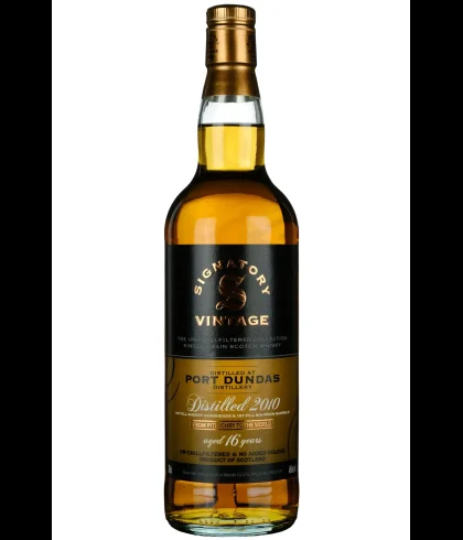 Fles Signatory Port Dundas 16YO 2010 THE UNCHILLFILTERD COLLECTION, whisky, bij slijterij t Bockje in Bathmen