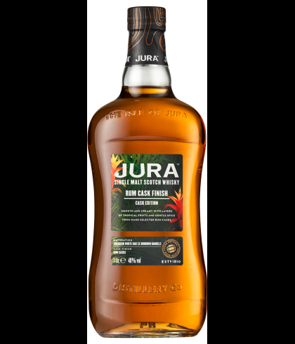 Fles single malt van Jura, op voorraad bij slijterij t Bockje in Bathmen