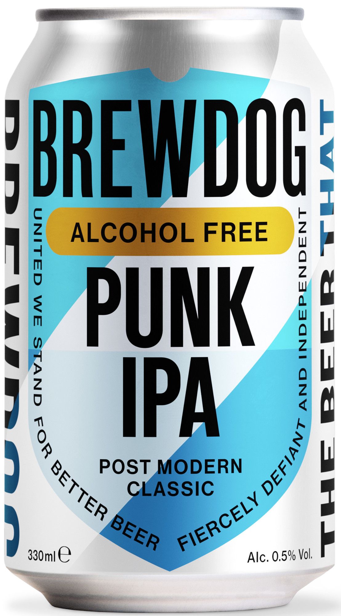 Fles Brewdog Punk AF Alcoholvrij bier, bier van Brewdog, op voorraad bij slijterij t Bockje in Bathmen
